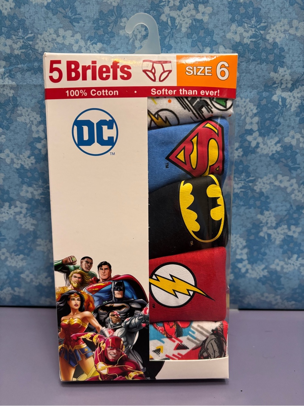 DC Kids' Superhero Briefs 5-Pack - Multicolor (Size 6)